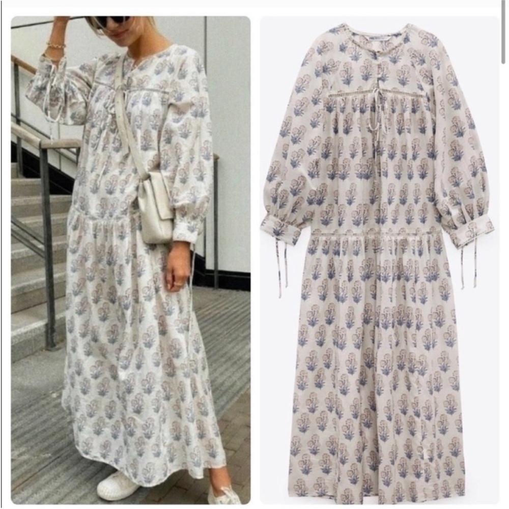 ZARA | Printed Tiered Dress - Picture 2 of 11